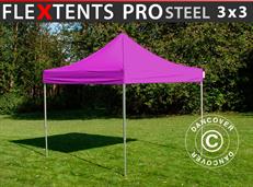 Pop up gazebo FleXtents PRO Steel 3x3 m Purple