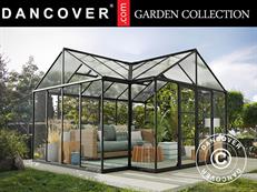 Orangery polycarbonate Triomphe w/base, 17.1 m², Palram/Canopia, 4.5x3.8x2.69 m, Black