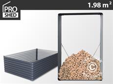 Wood Storage, raised Garden Bed 1.10x0.52x1.80 m, 1.98 m², ProShed®, Anthracite