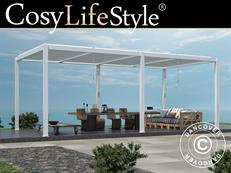 Bioclimatic pergola gazebo San Pablo Alu+, 4x5,8 m, White