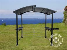 Barbecue pavilion Luna, 2.4x1.5x2.3 m, Black
