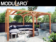 Wooden pergola Fuengirola, 4x6x2.5 m, Brown