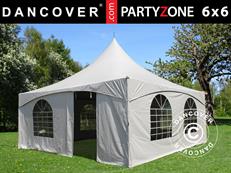 Pagoda Marquee PartyZone 6x6 m, PVC, White