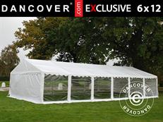 Marquee Exclusive 6x12 m PVC 900, White, Panorama
