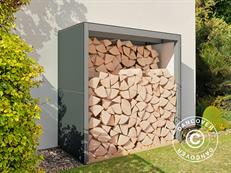 Wood Storage, Bertilo HPL 2, 1.51x0.75x1.54 m, 1.13 m², Anthracite/White ONLY 4 PCS. LEFT