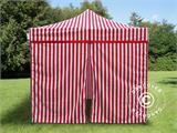 Sidewall w/zipper for FleXtents, 4 m, Striped