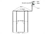 Greenhouse irrigation system, self-flow, for 6 m greenhouses