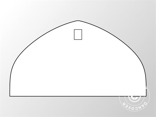 Mur d’extrémité lisse pour tente de stockage, tunnel agricole 10x5,54m, PVC, Blanc