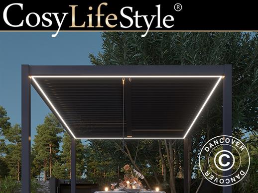 LED Lichtleiste für San Pablo Pergola Pavillon 3x4m, 4 Stk., Warmweiß