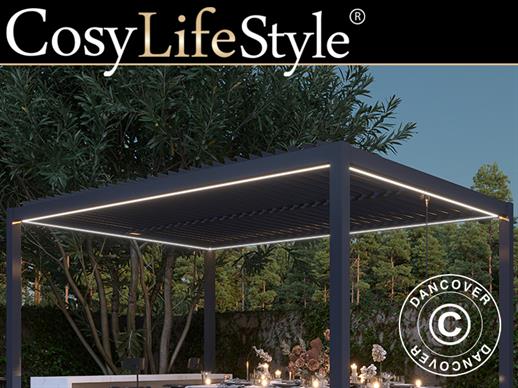 LED Lichtleiste für San Pablo Pergola Pavillon 4x4m, 4 Stk., Warmweiß