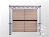 Sjalusivegg til grillpergola San Juan, 1,1x2,18m, Svart/Tre-look, 1 stk. 