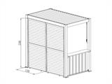 Sjalusivegg til grillpergola San Juan, 1,1x2,18m, Svart/Tre-look, 1 stk. 