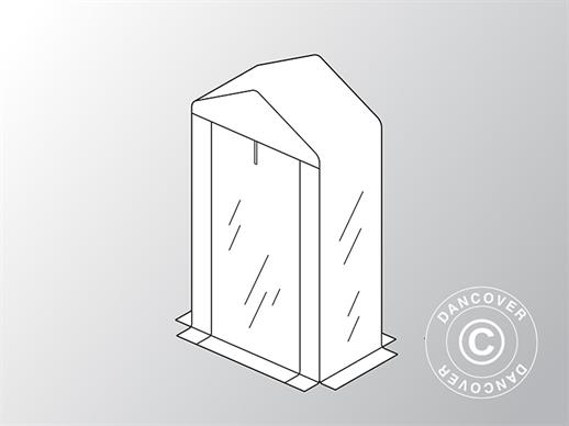 Cubierta para invernadero túnel para GH16250, 0,5x0,9x1,63m, Transparente