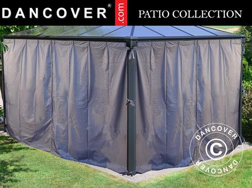 Sidewalls f/ Gazebo Martinique, 4 pcs, Grey