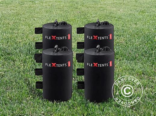 Weight bag for water f/ FleXtents© pop-up gazebos, 15 l, Black, 4 pcs.