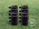 Weight bag for water f/ FleXtents© pop-up gazebos, 15 l, Black, 4 pcs.