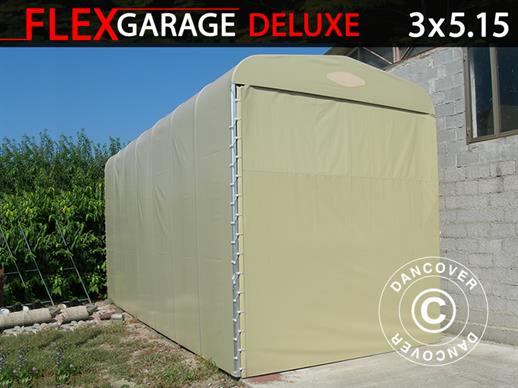 Folding tunnel garage (Caravan), 3x5.15x3.6 m, Beige