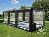 Inflatable garage 2,7x5 m, PVC, Black/Clear w/air blower