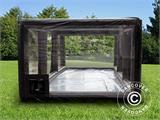 Inflatable garage 2,7x5 m, PVC, Black/Clear w/air blower