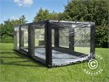 Inflatable garage 2,7x5 m, PVC, Black/Clear w/air blower