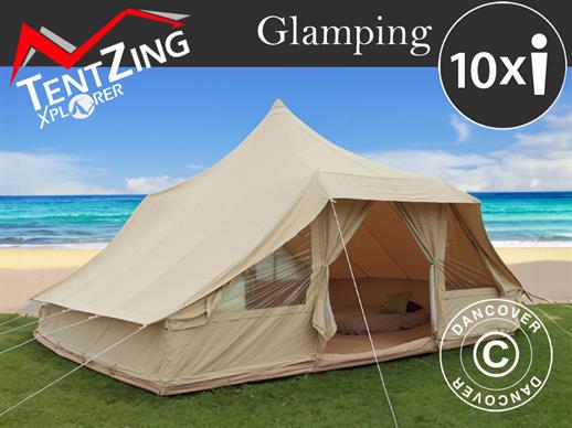 Šator za glamping, TentZing®, 4x5m, 10 osoba, Pješčana boja