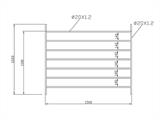 Extensão para compartimento de animais, 1,5x1,22m, 2 peças, Prateado