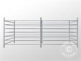 Dierenomheining, 1,5x1,22m, 8 st., Zilver