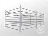 Animal enclosure, 1.5x1.22 m, 8 pcs., Silver