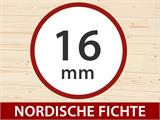 Anbauschuppen aus Holz, 2,34x0,95x1,89m, 2,2m², Natur