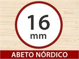 Abrigo anexo de madeira, 2,34x0,95x1,89m, 2,2m², Natural