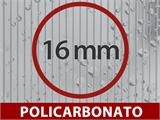 Cubierta para patio Easy con techo de policarbonato, 3x4m, Antracita