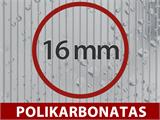 Terasos stogas Easy su polikarbonato stogu, 3x3m, Antracitas