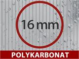 Terrassetak Legend m/tak i polykarbonat, 3x6m, Antrasitt