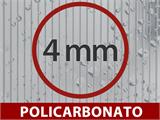 Invernadero de policarbonato Strong NOVA 36m², 3x12m, Plateado