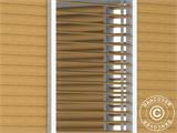 Louvre wand voor de bioklimatologische pergola paviljoen San Pablo, 0,90x2,175m, Houtafwerking/Wit