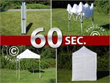 Pop up gazebo FleXtents Basic v.2, 2x2 m White, incl. 4 sidewalls