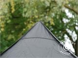 Tente pliante FleXtents PRO Steel 3x6m Noir, incl. 6 rideaux decoratifs