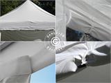 Faltzelt FleXtents PRO Steel 4x6m Weiß, Flammenhemmend, mit 8 Seitenwänden