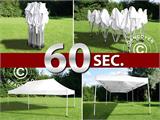 Tente Pliante FleXtents PRO Steel 3x6m Noir, Ignifugé, avec 6 cotés