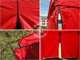 Gazebo pieghevole FleXtents PRO 4x8m Rosso, inclusi 6 fianchi