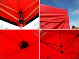 Gazebo pieghevole FleXtents PRO 4x8m Rosso, inclusi 6 fianchi