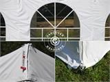 Faltzelt FleXtents PRO Vintage Style 4x6m Weiß, mit 8 Seitenwänden