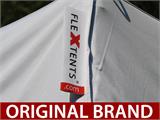 Pop up gazebo FleXtents PRO "Peaked" 3x3 m Latte, incl. 4 decorative curtains