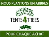 Tente pliante FleXtents PRO Steel 3x3m Vert, incl. 4 rideaux decoratifs