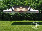 Gazebo pieghevole FleXtents Xtreme 50 con completa stampa digitale, 3x6m