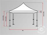 Tenda dobrável FleXtents Xtreme 50 com impressão digital total, 4x4m