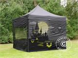 Gazebo pieghevole FleXtents Xtreme 50 con completa stampa digitale, 3x3m, incl. 4 pareti laterali