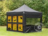 Gazebo pieghevole FleXtents Xtreme 50 con completa stampa digitale, 3x3m, incl. 4 pareti laterali