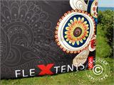 Carpa plegable FleXtents Xtreme 50 con impresión digital completa, 3x6m, incluye 4 muros laterales