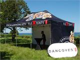 Gazebo pieghevole FleXtents Xtreme 50 con completa stampa digitale, 4x6m, incl. 4 pareti laterali